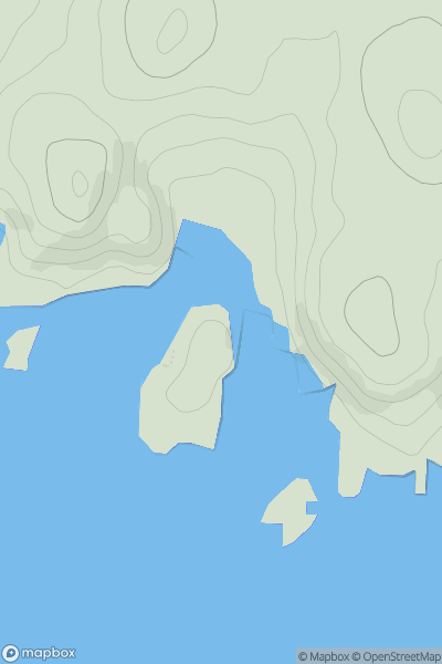 Thumbnail image for Garbh Eilean [Mull and Nearby Islands] showing contour plot for surrounding peak